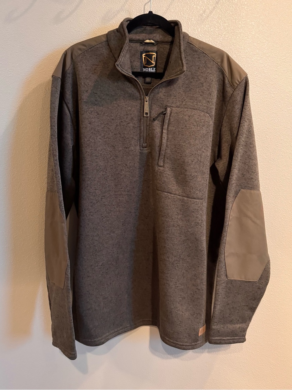 Men’s Noble Outfitters Brown Quarter-Zip Knit Fleece Pullover